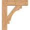 Ekena Millwork Merced Block Smooth Bracket w/ Offset Brace, Western Red Cedar, 7 1/2"W x 28"D x 32"H BKT0806X28X32MRC05SWR - alternate 2